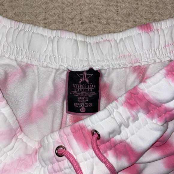 NWOT Jeffree Star Pink White Cotton Candy Shorts Size 3X - Picture 3 of 3